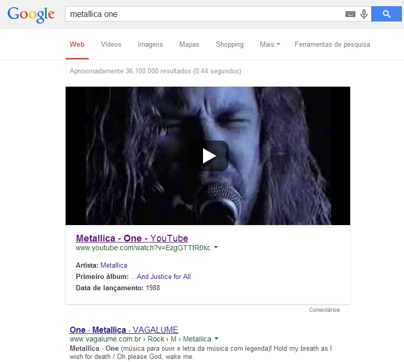 Clipes musicais agora aparecem com mais destaque nas buscas do Google