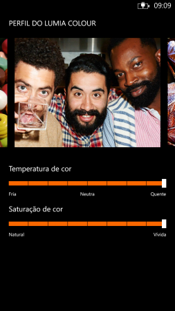 Lumia Colour: temperatura e saturação para todos os gostos