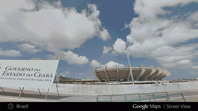 Arena Castelão, em Fortaleza: Street View acompanhou as obras