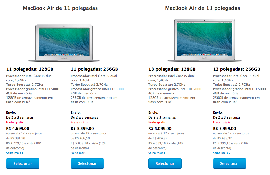 Novos MacBooks Air ficam mais baratos nos EUA, mas preços no Brasil continuam os mesmos