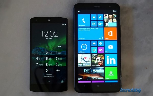 Nokia Lumia 1320 versus LG Nexus 5