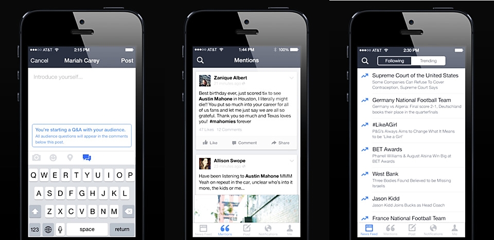 Facebook lança Mentions, um app que provavelmente você não poderá usar