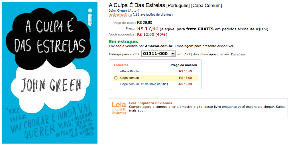 Amazon começa a vender livros em papel no Brasil
