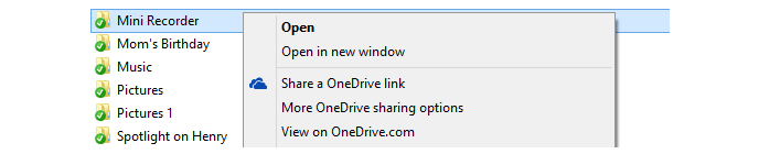 Share a OneDrive link