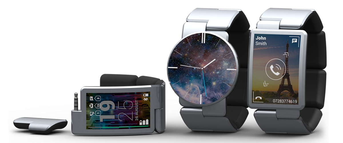 No smartwatch modular Blocks, a pulseira é formada pelos sensores que você escolher