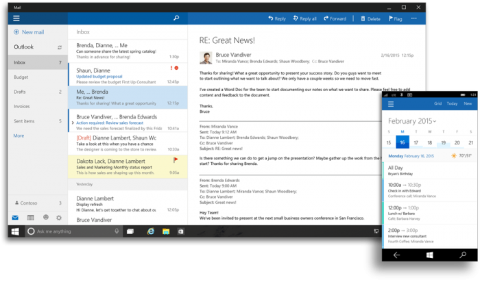 Outlook - Windows 10