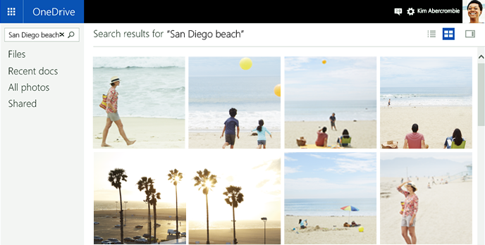 OneDrive gains smart image search and album mode