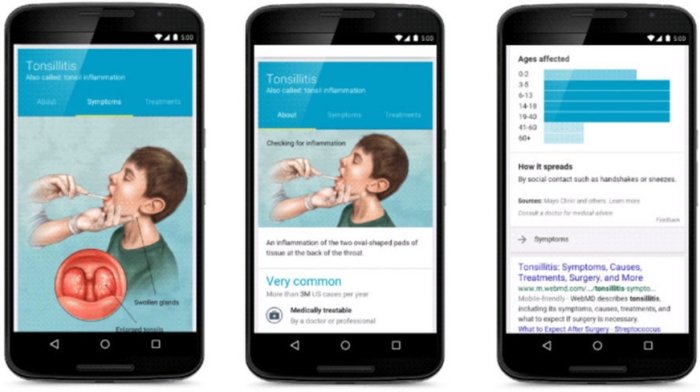Google exibirá informações médicas