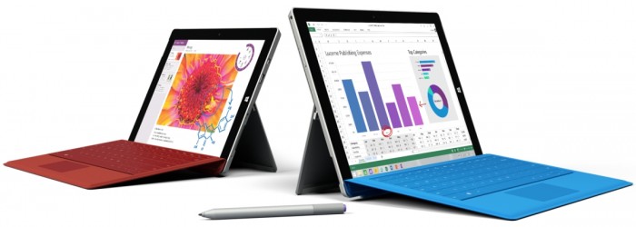Surface 3 e Surface Pro 3