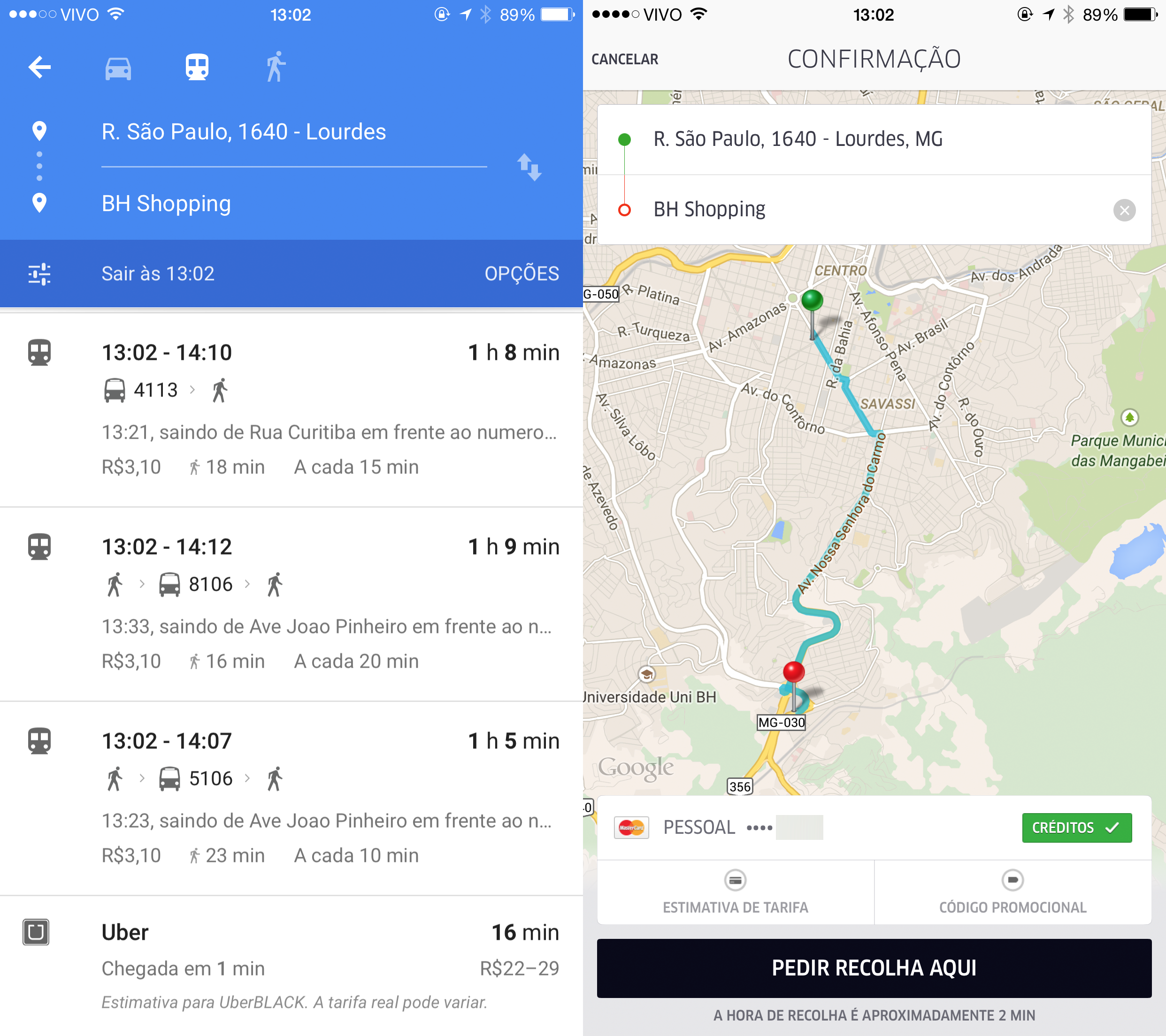 Agora é possível chamar um Uber no Google Maps