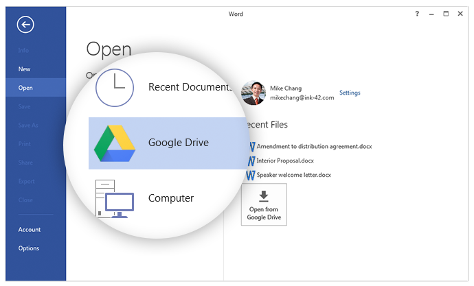 Como salvar documentos do Office diretamente no Google Drive