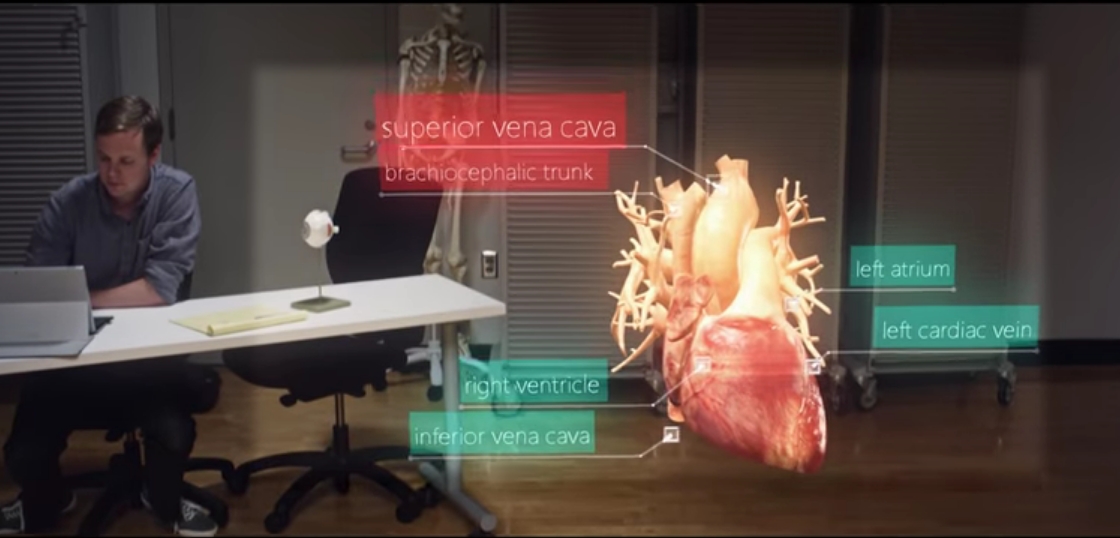 Microsoft mostra como o HoloLens pode ser usado em cursos de medicina