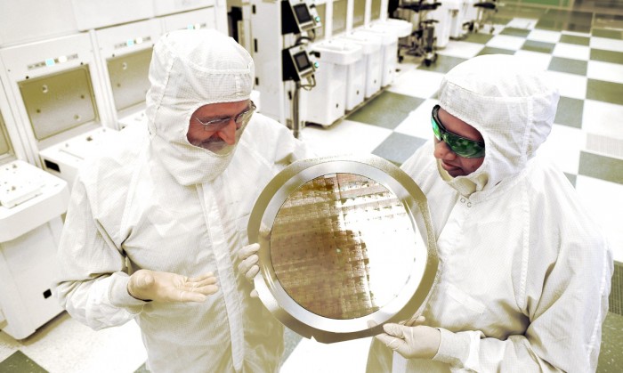 Wafer de chips de 7 nanômetros