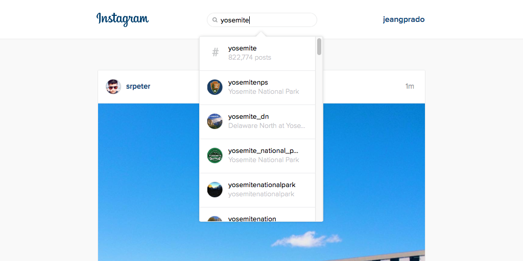 Agora é possível fazer buscas no Instagram pela web