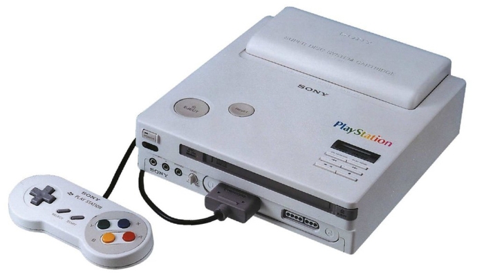 Uma das raras imagens promocionais do "SNES PlayStation"