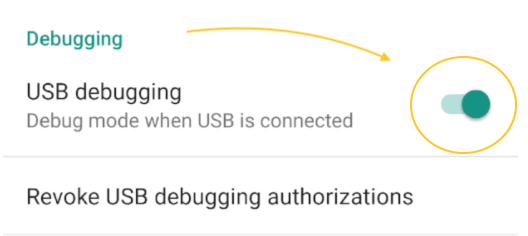 USB debugging Android