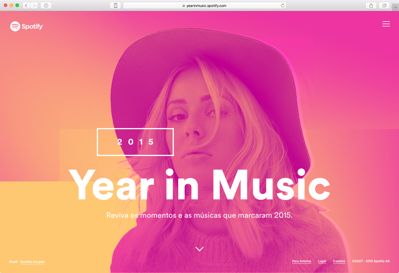 O que você mais ouviu no Spotify em 2015?