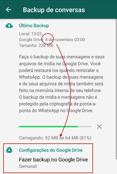 Backup WhatsApp Google Drive