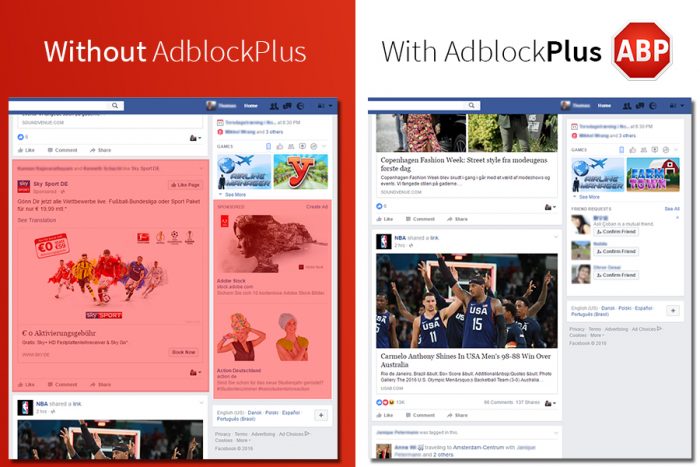 Facebook com AdBlock