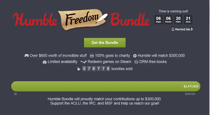 O novo Humble Bundle está melhor que o normal (mas é mais caro)