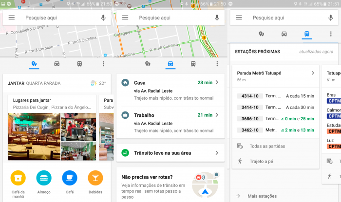 Google Maps para Android está mais útil para usuários de transporte público