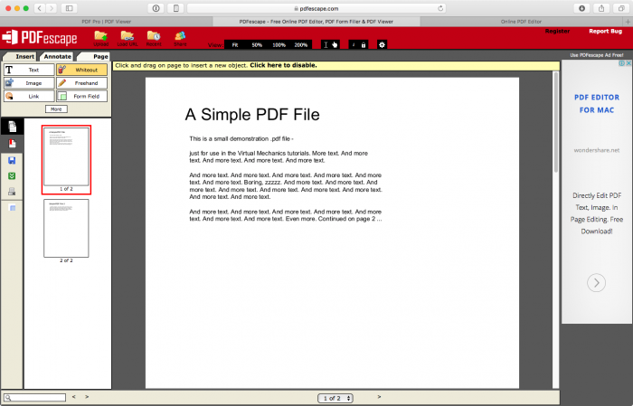 Editor PDF Online fácil de usar