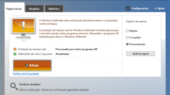 Como examinar um item com o Windows Defender