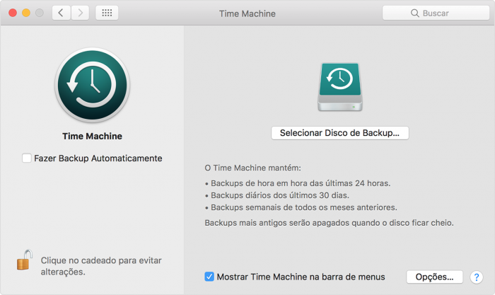 time machine é a ferramenta oficial de backup do mac