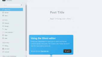 Ghost é um concorrente do WordPress para publicar conteúdo na web