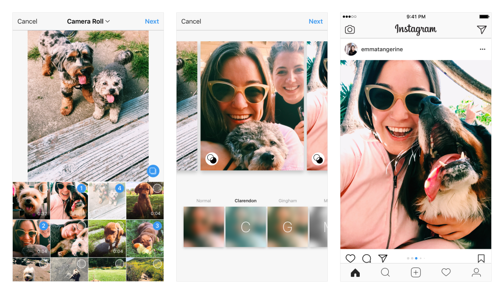 Instagram libera álbuns com fotos ou vídeos em mais formatos