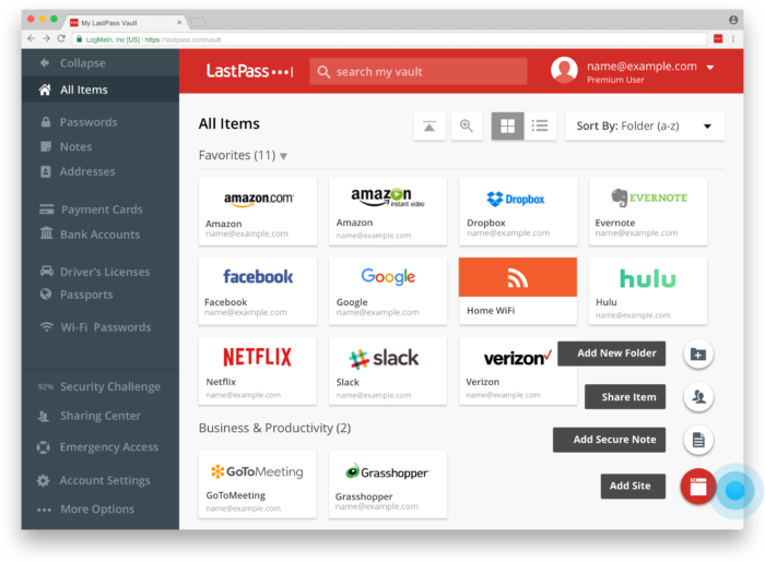 Gerador de senhas - LastPass