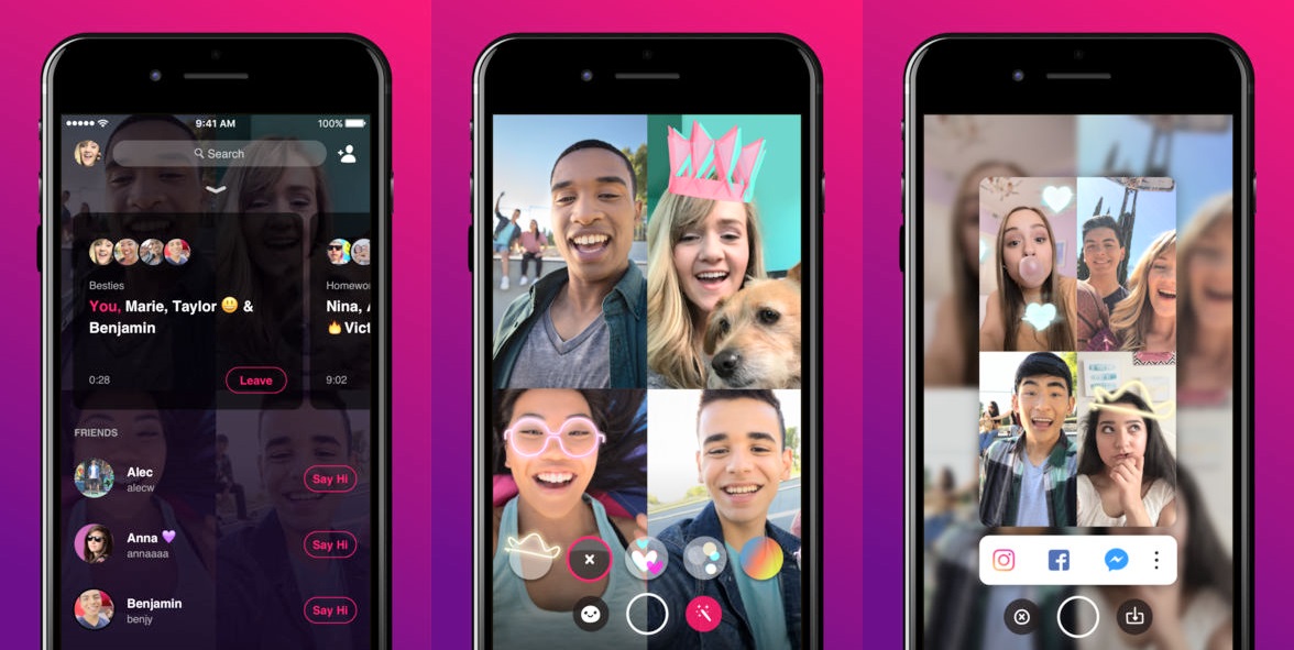 Facebook testa clone de mais um aplicativo, desta vez para videochat em grupo