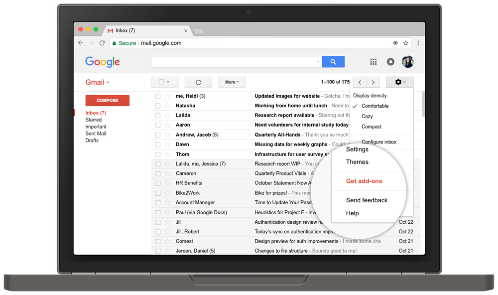 Gmail ganha suporte para add-ons de terceiros