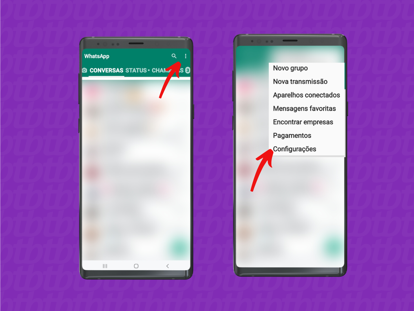 How to access settings in WhatsApp