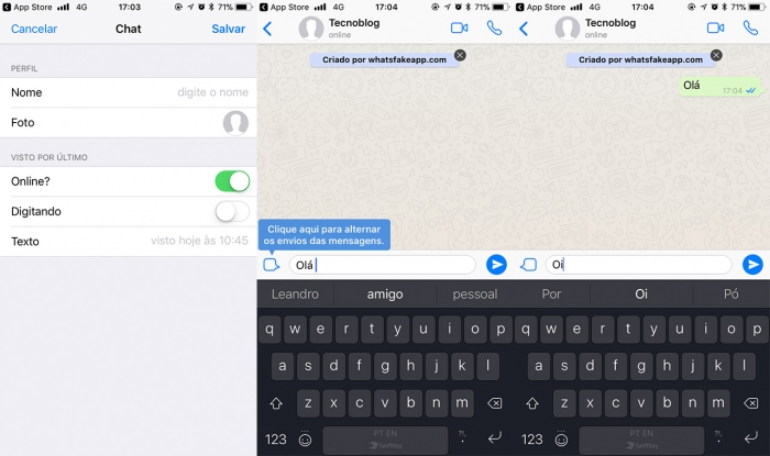 Como Criar Uma Conversa Fake Do Whatsapp Online Internet Tecnoblog 7094
