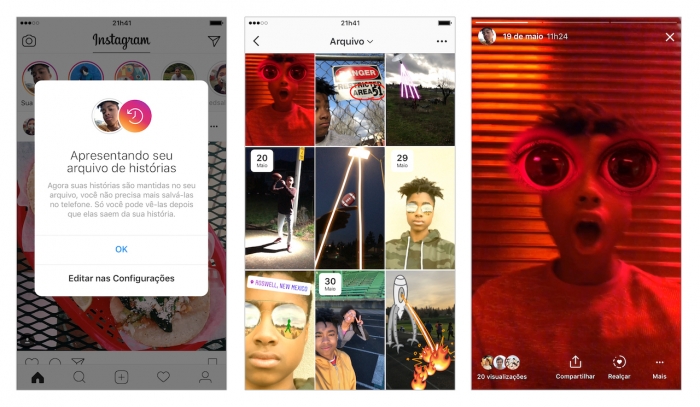 Instagram agora arquiva suas stories por padrão