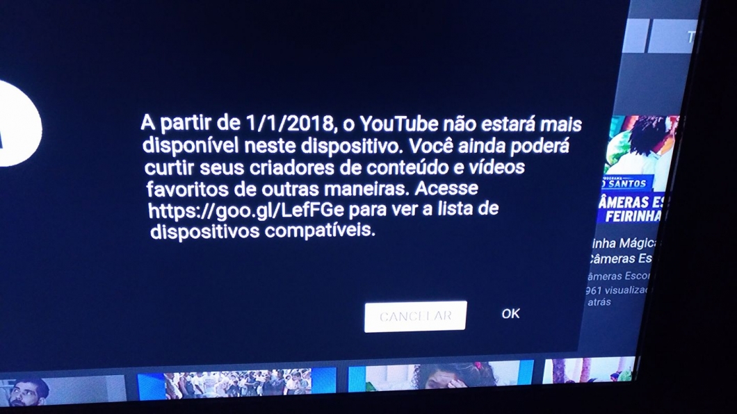 YouTube bloqueado na Amazon