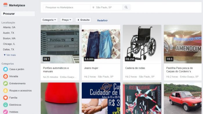 Facebook Marketplace permite comprar e vender produtos no Brasil