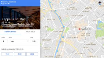 Agora é possível reservar uma mesa no restaurante pelo Google Maps