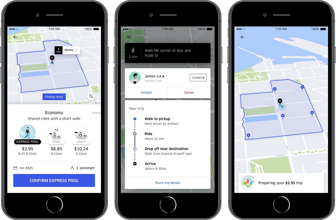 Uber cria serviço mais barato em que o usuário vai até um ponto para embarcar
