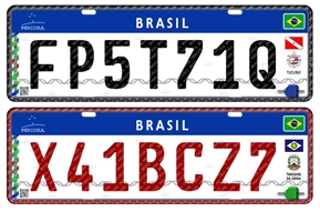 Placas de carros no Brasil terão padrão Mercosul, QR Code e chip