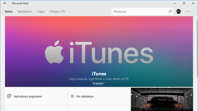 Apple lança iTunes na loja do Windows 10