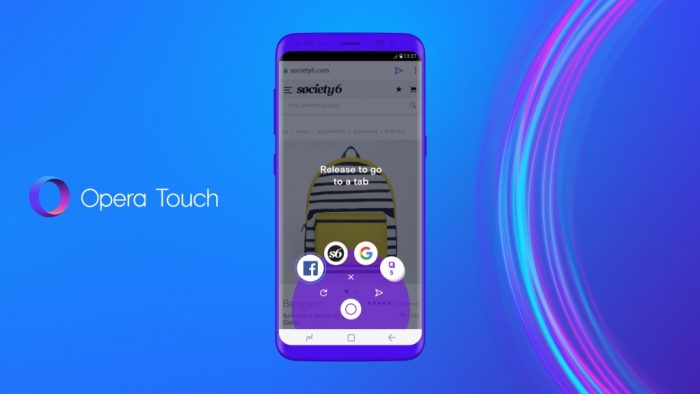 Opera Touch é um navegador para Android que você usa só com uma mão