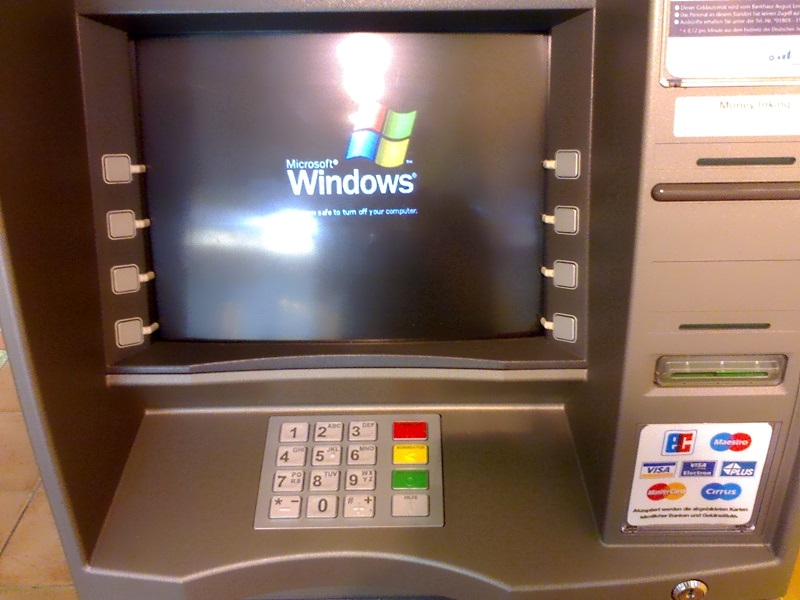 Windows XP será proibido em caixas eletrônicos na Índia a partir de 2019