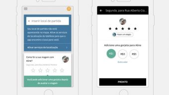 Uber permite dar gorjeta ao motorista ou entregador através do app