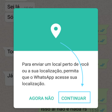 Autorizar WhatsApp Localização