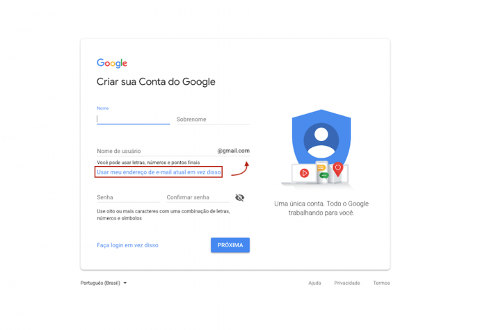 Criar Conta Google Sem Gmail
