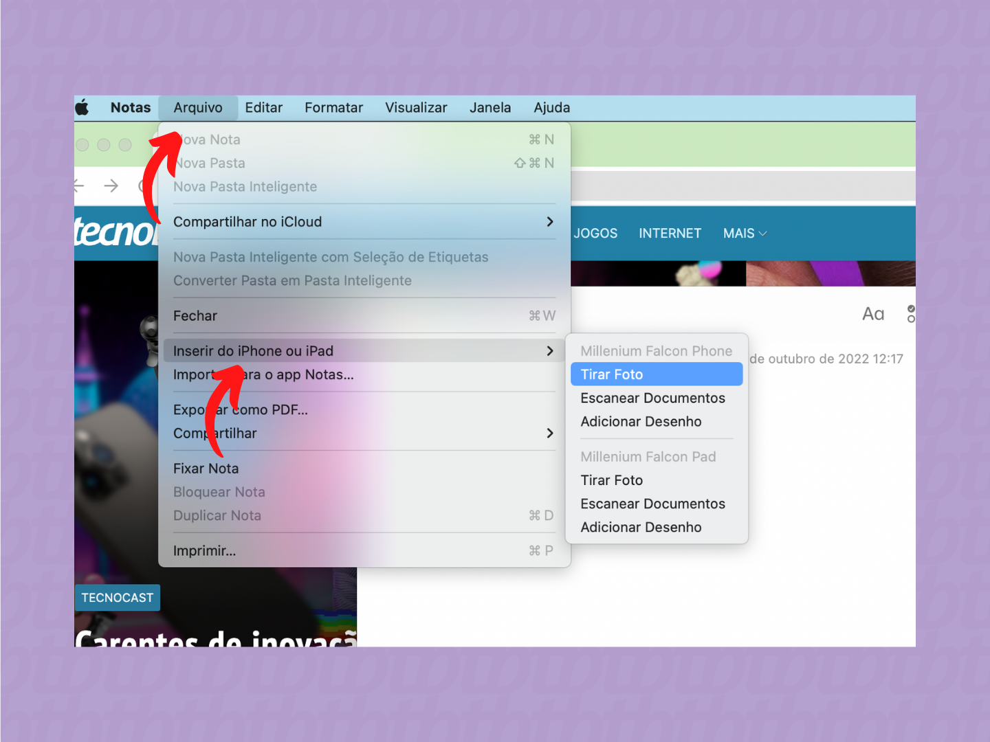 Access the option from the Mac menu (Image: Reproduction/APK Games)