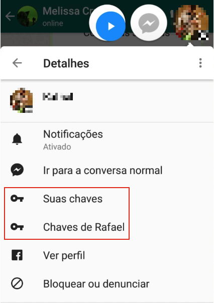 Chaves Conversa Secreta Messenger