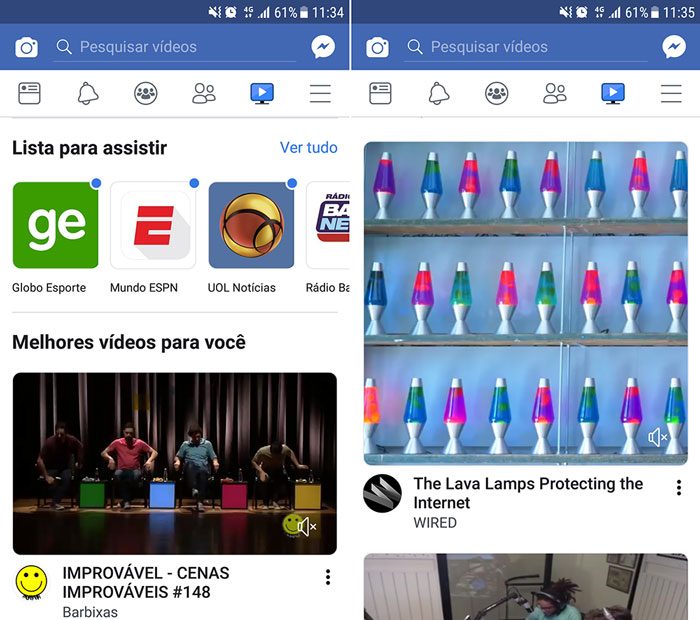 Facebook Watch no Android